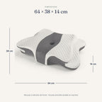 Dimensions de l’oreiller : 64 × 38 × 14 cm